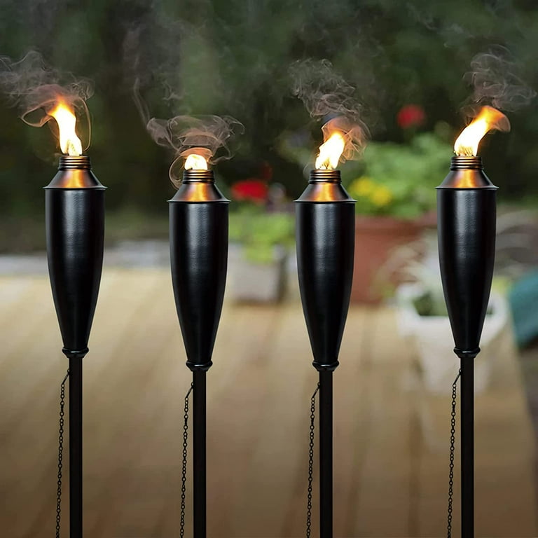 Tikki Torch - Deco Home Set of 4 Tikki Torch - 60inch Citronella Garden Outdoor/Patio Flame Metal Torch - Brown Tikki Torch - Deco Home Set of 4 Tikki Torch - 60inch Citronella Garden Outdoor/Patio Flame Metal Torch - Brown