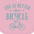 thumbnail image 4 of Inktastic Life's Better on a Bicycle Girls Baby Bib, 4 of 4