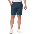 thumbnail image 1 of INSPIRE CHIC Men's Summer Solid Color Slim Fit Flat Front Walk Chino Shorts 28 Navy, 1 of 7
