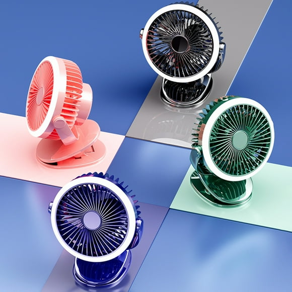 Sentmoon Up to 40% off Fil-l Clip Fan , Camping Fan With LED Lights & Clip, Battery Operated Fan With Clip, USB Rechargeable Fan For Tent Car RV Hurrican-e Emergency Outages Prime Day Deals 2024 Cana