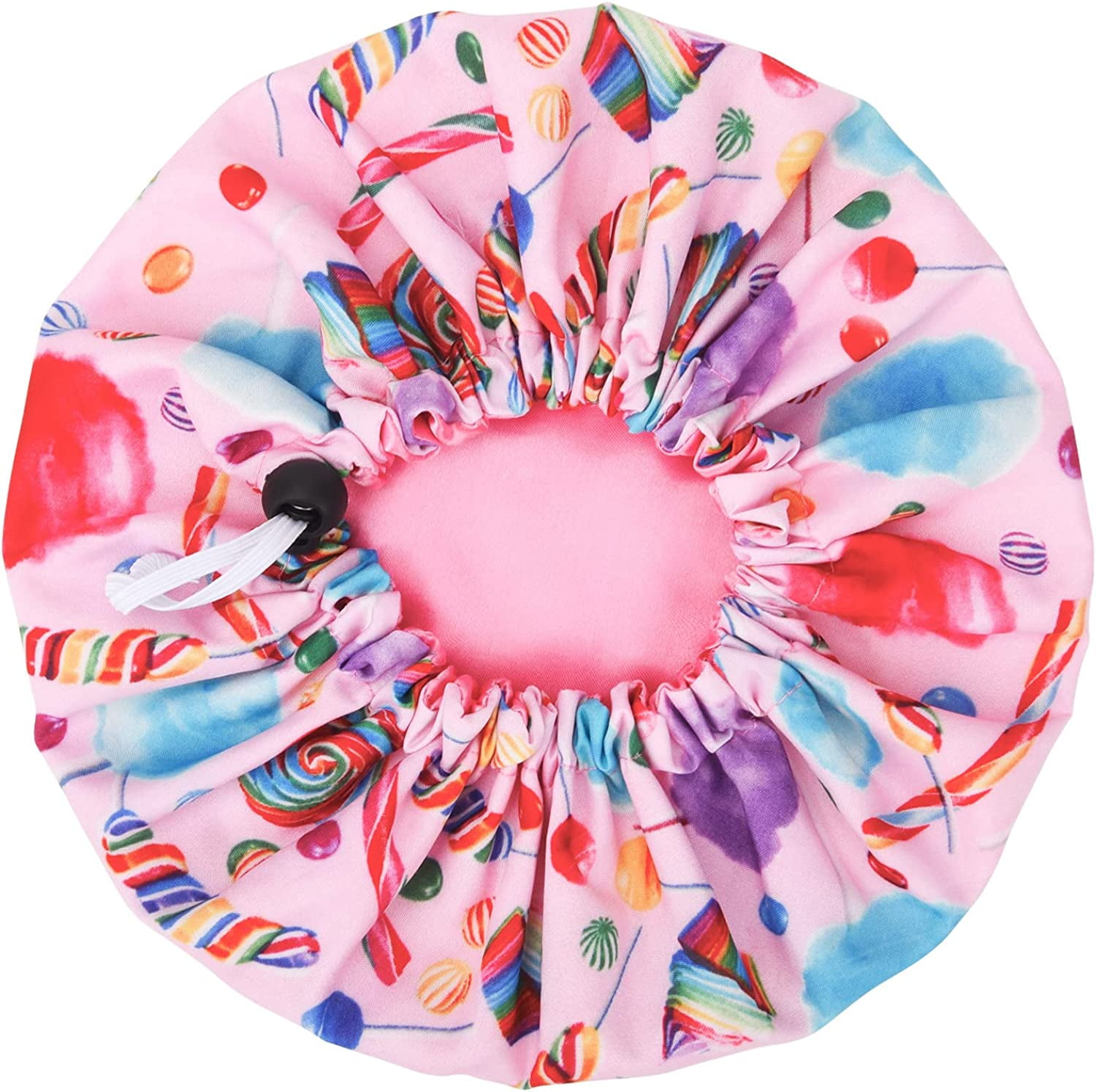 Baby Satin Kids Unicorn Sleep Cap Adjustable Silk Pink