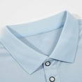 thumbnail image 5 of QATAINLAV Mens Big and Tall Polos Shirts Casual Button Lapel Tee Tops Solid Color Short Sleeve Golf Shirt 2025 Going Out Outfits Warehouse Sales Today Light Blue 4XL, 5 of 8