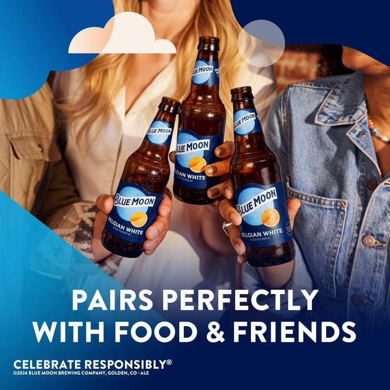 Blue Moon Belgian White Craft Beer, 12 Pack, 12 fl oz Glass Blue Moon Belgian White Craft Beer, 12 Pack, 12 fl oz Glass