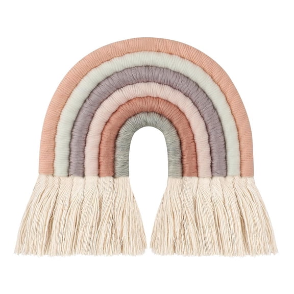 YIEMEEN Hand Woven Wall Tapestry Rainbow for Nursery Bedroom Playroom Baby Room Gift