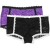 Smart and Sexy - Women's Plus Satin Boyleg Panties, 2-Pack