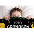 thumbnail image 2 of Grandson Blanket Gifts, Grandson Gifts from Grandma, Grandson Blanket Gifts Idea, to My Grandson Christmas Graduation Birthday Gift Blanket (60"x50"), 2 of 5