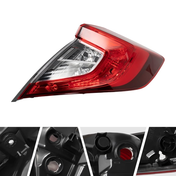 For 16-21 Honda Civic Right Side Tail Light Rear Brake Lamp Assy Direct Replacement