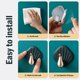 thumbnail image 5 of Gancho de pared decorativo - Acero inoxidable/adhesivo, 4 piezas, para cocina/baño, resistente/impermeable, 5 of 7