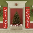thumbnail image 4 of Indoor Outdoor Door Hanging Sign Display Decorations Welcome Merry Christmas Banner Christmas, 4 of 5
