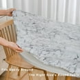 thumbnail image 2 of Round Vinyl Fitted Tablecloth with Flannel Backing Elastic Edge Plastic Table Cover Waterproof Table Cloth Stain-Resistant Wipeable for 45"-52" Round Table, 2 of 6