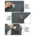 thumbnail image 5 of Little Donkey Andy Men's Winter Heat Reflective Jackets Water-Resistant Detachable hooded Insulated Thermal Ski Snow Coat Gray S, 5 of 7