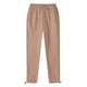 thumbnail image 1 of Pantalones deportivos de longitud completa para hombre, de ocio, con bolsillo, color liso, cintura elástica, cordón ajustable, pierna recta, dobladillo retráctil, pantalones largos para hombre., 1 of 6