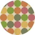 thumbnail image 1 of Ahgly Company Machine Washable Indoor Round Transitional Metallic Gold Area Rugs, 7' Round, 1 of 7