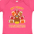 thumbnail image 4 of Inktastic My First Thanksgiving with Football Turkey Boys or Girls Baby Bodysuit, 4 of 5