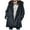 Navy, variant on Plus Size Winter Coats for Women Winter Warm Fleece Lined Solid Color Jackets Hooded Parka Faux Suede Coat