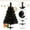 22" Black Artificial Christmas Tree, variant on 22" Black Artificial Christmas Tree, Tabletop Mini Pine Tree with Stable PVC Base, Small Halloween & Christmas Decoration for Home, Office, Table, Desk, Mantel, Indoor Holiday Décor