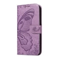 thumbnail image 3 of SaniMore Wallet Case for iPhone 7 / 8 / SE 2022 & 2020, PU Leather Embossed Butterfly Flip Folio Cover Card Holder [Kickstand][Wrist Strap] All Arpund Protective Shockproof Shell, Purple, 3 of 18