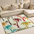 thumbnail image 2 of Coolnut 80 x 58 inches Lightweight Soft Area Rug Mat Indoor Floor Rugs Home Decoration for Kids Room Living Room Silhouettes Tropical Coconut Palm Trees, 2 of 6