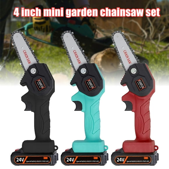 Mini Pruning Saw 4 inch Rechargeable Garden Logging Chain Saw Hand-held Garden Cutting Machine Set with Tools