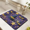 thumbnail image 3 of Drying Mat for Dishes Halloween Witch Bat Moon NIght Kitchen Drying Mat Absorbant Collapsible 18x24 Inch Dry Pad for Coffee Machine Dish Rack, 3 of 7