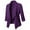 Z-75Purple, variant on FAOWME Womens Cardigan Open Front Long Sleeve Solid Color Turndown Collar Elegant Casual Coat For Daily Wear,Purple,Xl