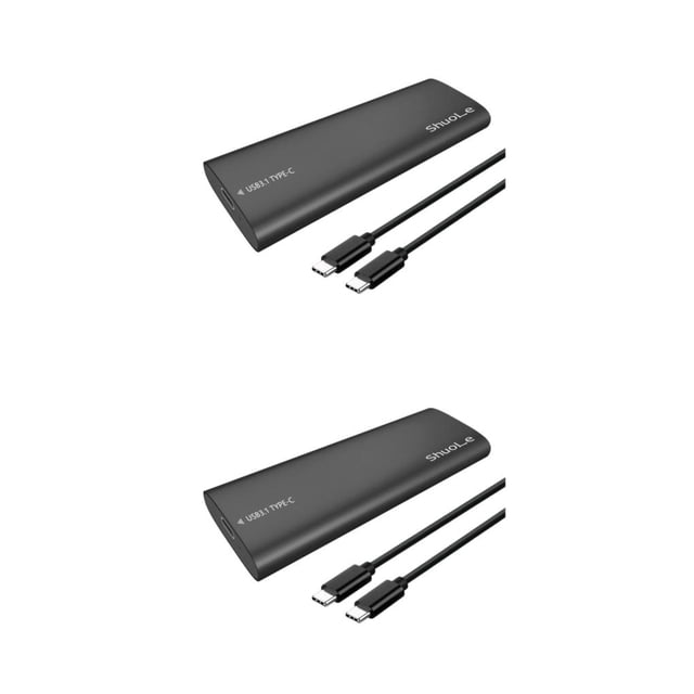 Seitruly Carcasa M.2 NVME SSD, carcasa externa SATA, disipación de calor rápida, Flash USB de alta velocidad, soporte Dual, adaptador de disco Type3 NO3