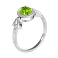 thumbnail image 3 of AoneJewelry Oval Shape Peridot and Diamond Ring In 10K Solid Rose, White & Yellow Gold, 3 of 5