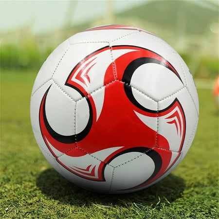 PpgejGEK Size 5 Soccer Football Training Ball 22cm 8.66in Outdoor Texture Rubber Tire for Children Youth Practice on Cement Grass Plastic Field Sports