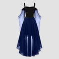 thumbnail image 5 of Robes Style Gothique pour Femmes Grande Taille Robe Midi Élégante avec Manches Évasées Ourlet Irrégulier, 5 of 5