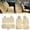 Beige,（Front + Rear Row), variant on Ikon Motorsports Car Seat Covers With Lumbar Compatible With Universal 04B Style Red PU Leather Front Rear Row Seat Cover Cushion Protector 5 Seats Full Set