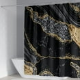 thumbnail image 2 of 4-piece Marble Shower Curtain Set Bathroom Set with Shower Curtain, Toilet Seat Carpet U-shaped Toilet Seat, 2 of 12