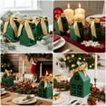thumbnail image 3 of allydrew Festive Christmas House Shaped Gift Boxes with Ribbons for Weddings, Housewarming, Cookies, Candies, Treats, Party Favors (Set of 10), Green, 3 of 6