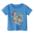 thumbnail image 4 of Toddler Girls Short Sleeve T-Shirts Crewneck Tops Cute Printed T Shirt Top Size 2-3T ,Blue, 4 of 4