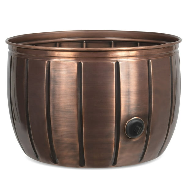 Decorative Garden Hose Pot - Open Top, Antique Copper - Walmart.com
