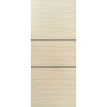 Slab Barn Door Panel 18 x 80 inches | Planum 0014 Natural Veneer with Frosted Glass | Sturdy Finished Interior Doors | Pocket Closet Sliding