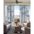 thumbnail image 6 of Blue Gray Forest Blackout Curtains for Bedroom Living Room Darkening Curtains 84 Inch Length 2 Panels Set Watercolor Tree Blue Leaves Window Curtain Insulated Window Treatment Grommet Drapes 42"x84", 6 of 9