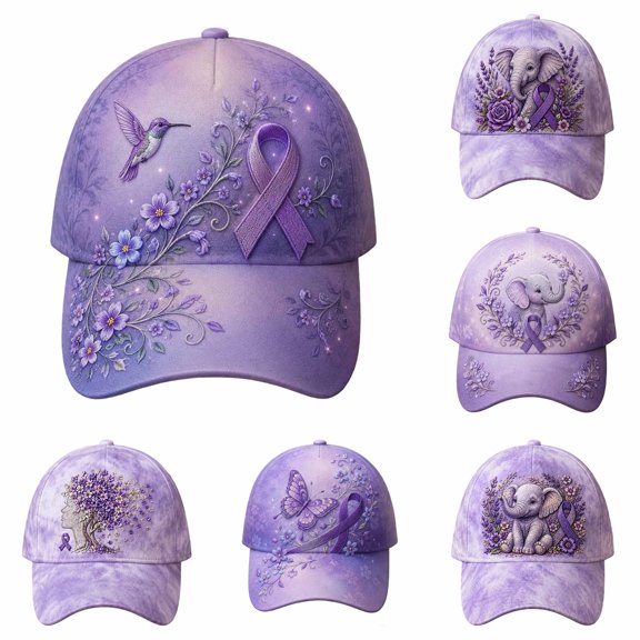 XIAOCHA Women's Embroidered Ribbon Tree Graphic Baseball Cap Adjustable Trucker Hats for Outdoor Sun Shield Ball Cap,Light Purple5