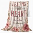 thumbnail image 2 of Inspirational Thanks, Cozy Typography Art Scene, Warm Flannel Blanket for Living Room and Reading Nook with Detailed Artwork, Art Lovers Thank You Gift, Artistic Home Decor, 2 of 9