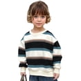 thumbnail image 2 of XinLfly Hoodies for Kids Classic Striped Color Block Crew Neck Long Sleeve Shirt Casual Loose Pullover Tops Sweater Sweatshirt,C,C 13-14, 2 of 7