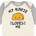 thumbnail image 4 of Inktastic My Auntie Loves Me with Taco Illustration Boys or Girls Long Sleeve Baby Bodysuit, 4 of 5