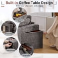 thumbnail image 5 of Holaki L-Shaped Modular Sectional Sofa with 2 Built-in Side Tables, 5-Seater Oversized Sectional Couches for Living Room, Modern Wide Seat Down-Filled Sofa with Storage Space, Dark Gray, 5 of 10