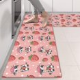 thumbnail image 2 of Kitchen Rugs Sets Of 2,Pink Cow Strawberry Hat Pattern Anti Fatigue Kitchen Mat Rugs Non Slip Washable,Decorative Kitchen Floor Mats for Kitchen,Sink,Laundry,17"X47", 2 of 5