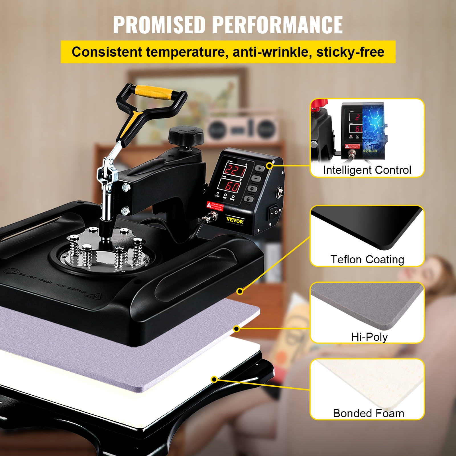 VEVOR Heat Press Machine Sublimation 12 x 15 inch