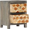 thumbnail image 4 of OnlineGymShop CB23892 16 in. Wooden Bedroom Nightstand with Storage - Gray & Brown, 4 of 9