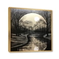 thumbnail image 2 of Designart "Dusk on the Moon River" Abstract Floater Framed Wall Decor, 2 of 7