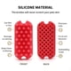 thumbnail image 3 of 2 cepillos para el cuidado de mascotas, cepillo de silicona de doble cara para la caída del pelo (rojo), 3 of 5