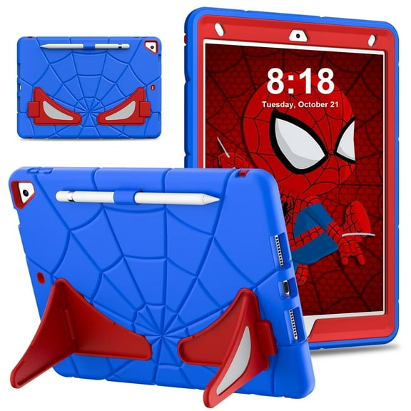 Case for iPad 10.2-inch 9th Generation 2021 / iPad 8th Generation 2020 / iPad 7th Gen 2019 Multiple Protection Shockproof Contrast Color Cover With Stand and Pen Holder
