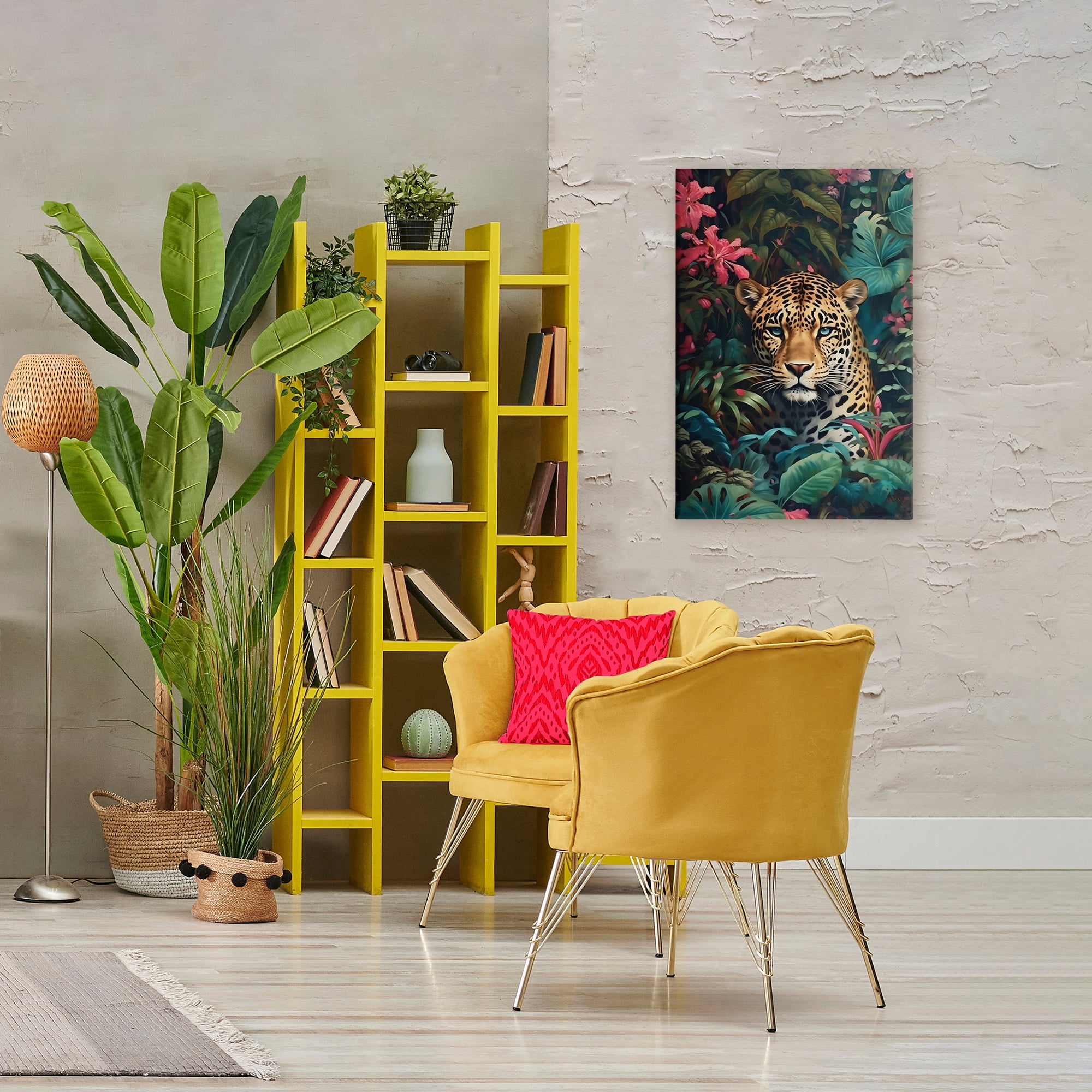 Stupell Industries Jaguar with Silent Emerald Gaze Canvas Wall Art, design by Creative Studio