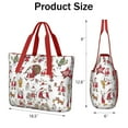 thumbnail image 3 of Tote Bag for Women - White Christmas Santa and Character Pattern Shoulder Bag - Large Utility Work Duffle Bag with Zipper Handbag for Travel, Work, Sprots, 3 of 5