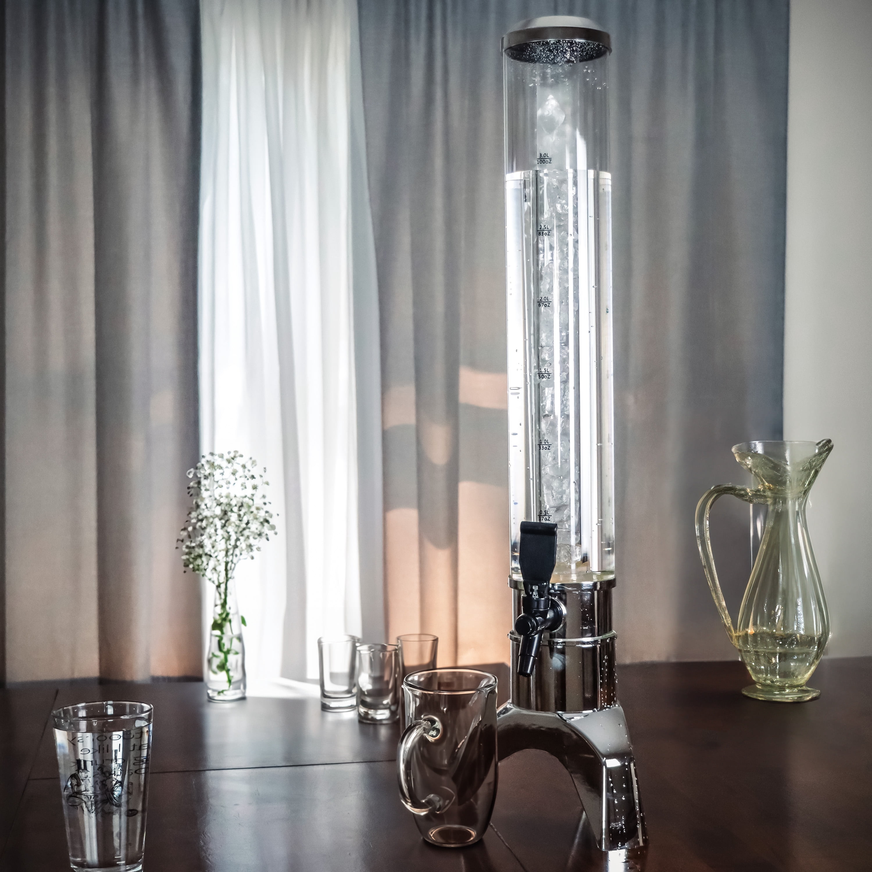 Drink and Beverage Dispenser with Optional Ice Core
